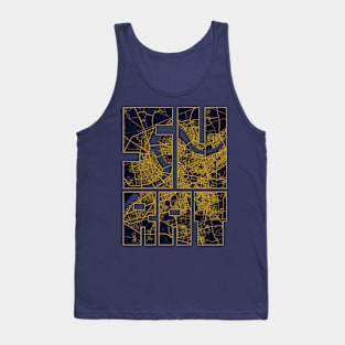 Surat, Gujarat, India City Map Typography - Gold Art Deco Tank Top